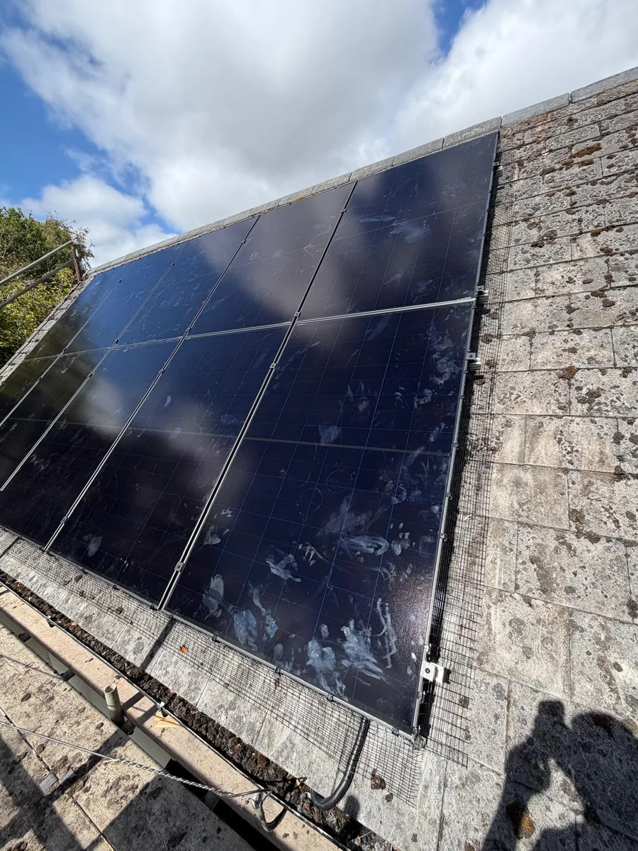 Solar panel installation on a roof in Crediton, Devon