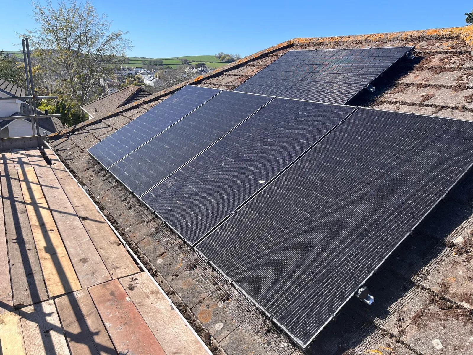 A Devon home with solar panels installed on the roof